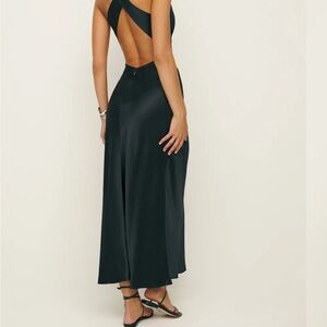Reformation Cassette Midi Dress Black Size 2